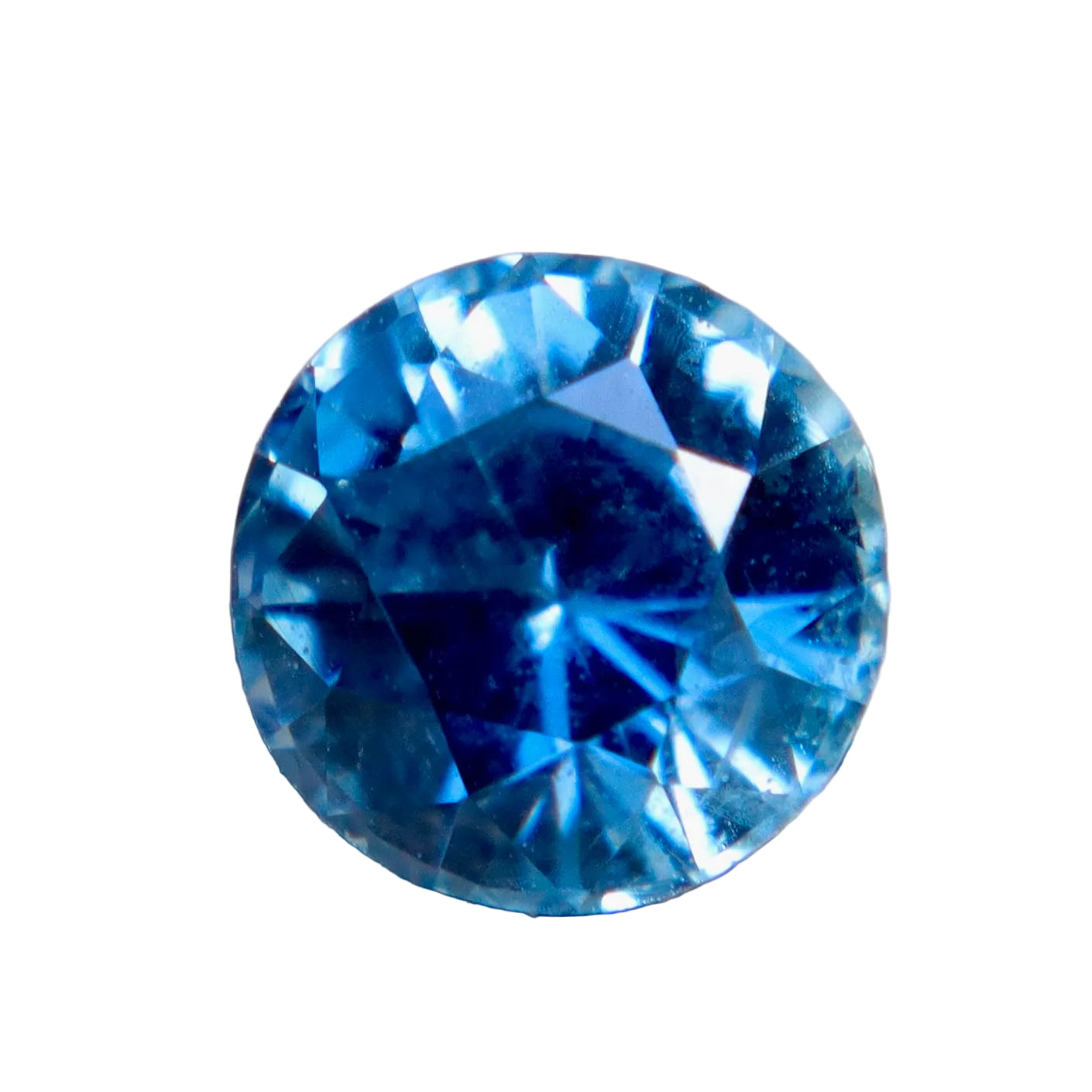 Natural teal sapphire heated round cut 0.80 carat VS loose sapphire gemstone