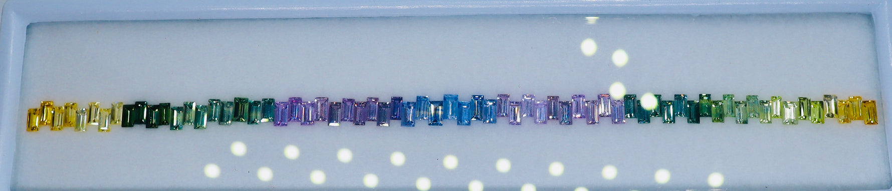 Natural colored sapphire baguette set 10ct loose gemstones for fine jewelry making