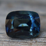 Cushion cut Peacock Sapphire for engagement rings and bespoke jewelry