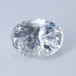 faceted natural colorless sapphire gemstone for bespoke jewelry and fine jewelry