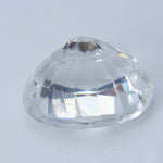 oval cut colorless sapphire from Ceylon earth sourced loose sapphire