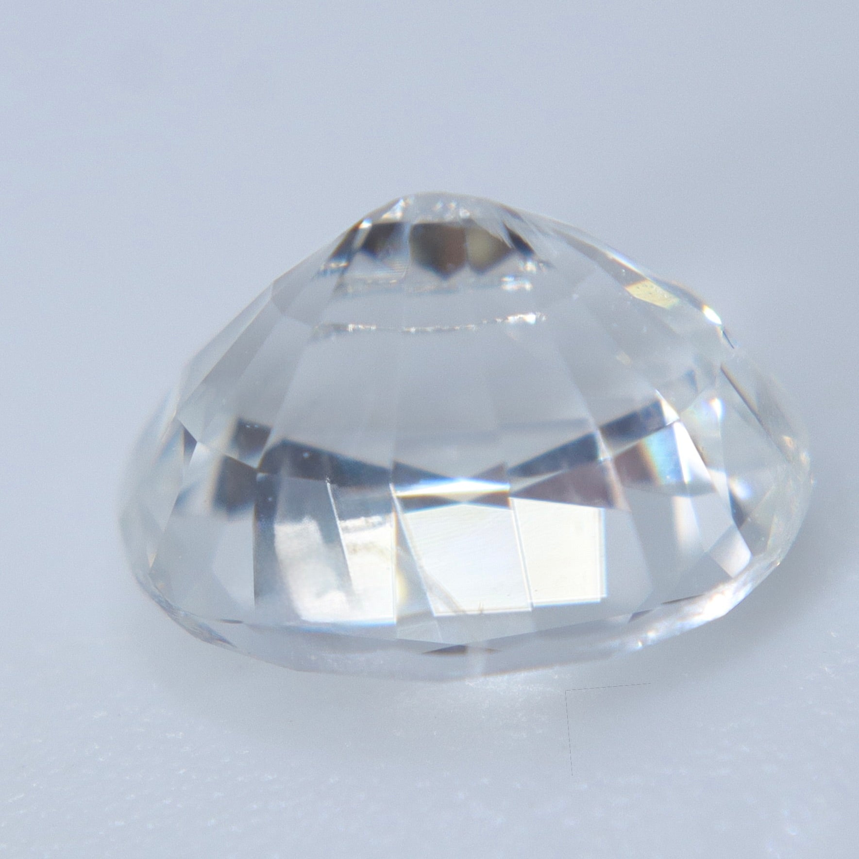 oval cut colorless sapphire from Ceylon earth sourced loose sapphire
