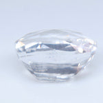 Cushion cut natural white sapphire from Ceylon for engagement ring design