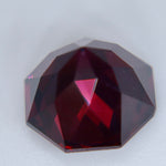 5.25 carat natural red garnet gemstone in modified octagon cut with VVS clarity