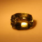 Modified cushion Ceylon alexandrite showing soft green color in daylight