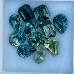 Natural Blue Green Sapphires Set Of Gemstones gems-756e