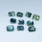 Natural Blue Green Sapphires Set Sapphirepal