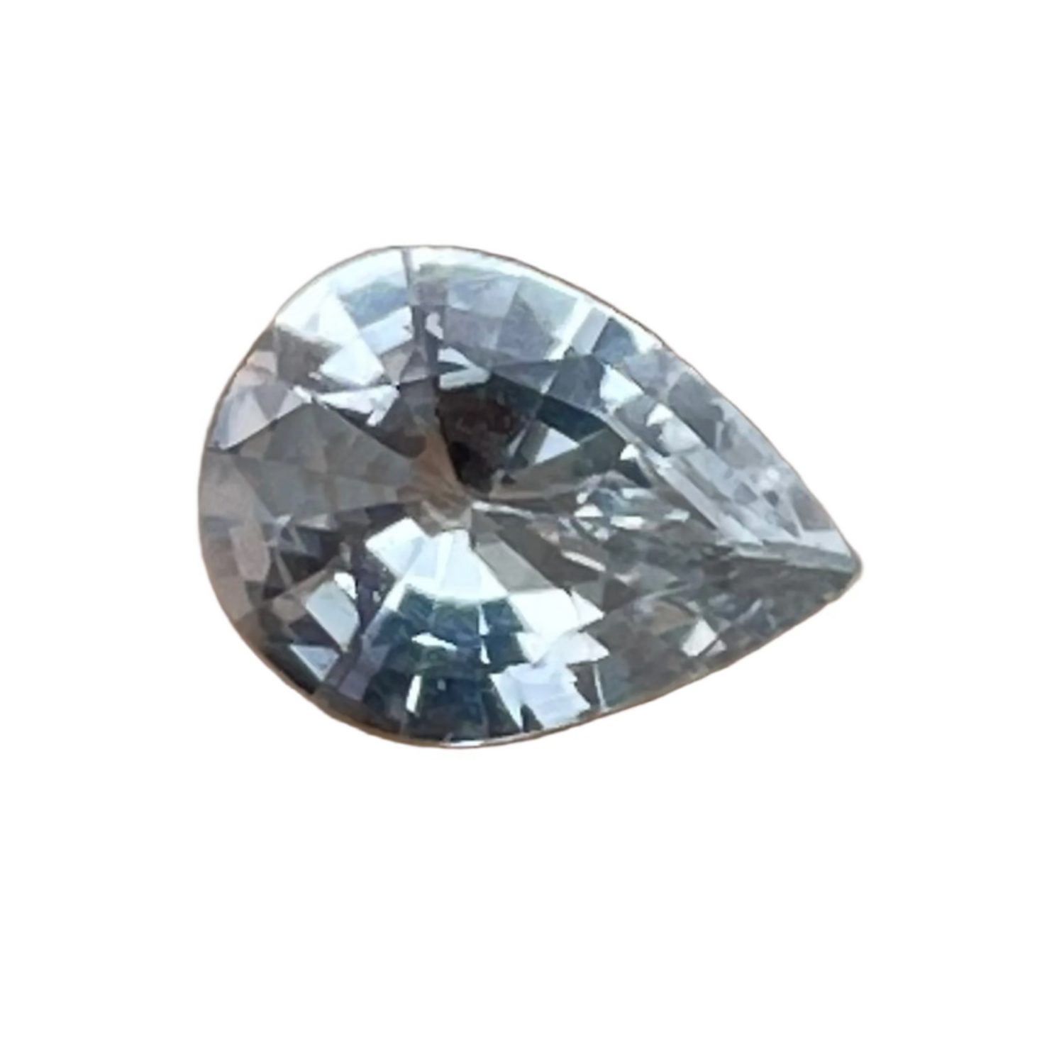 0.65 Carat Natural Colourless Sapphire – Pear Cut | Ceylon | Untreated, VS Clarity | Ideal for Fine Jewellery - Sapphire Pal