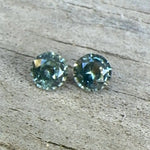 Natural Green Sapphire Pair gems-756e