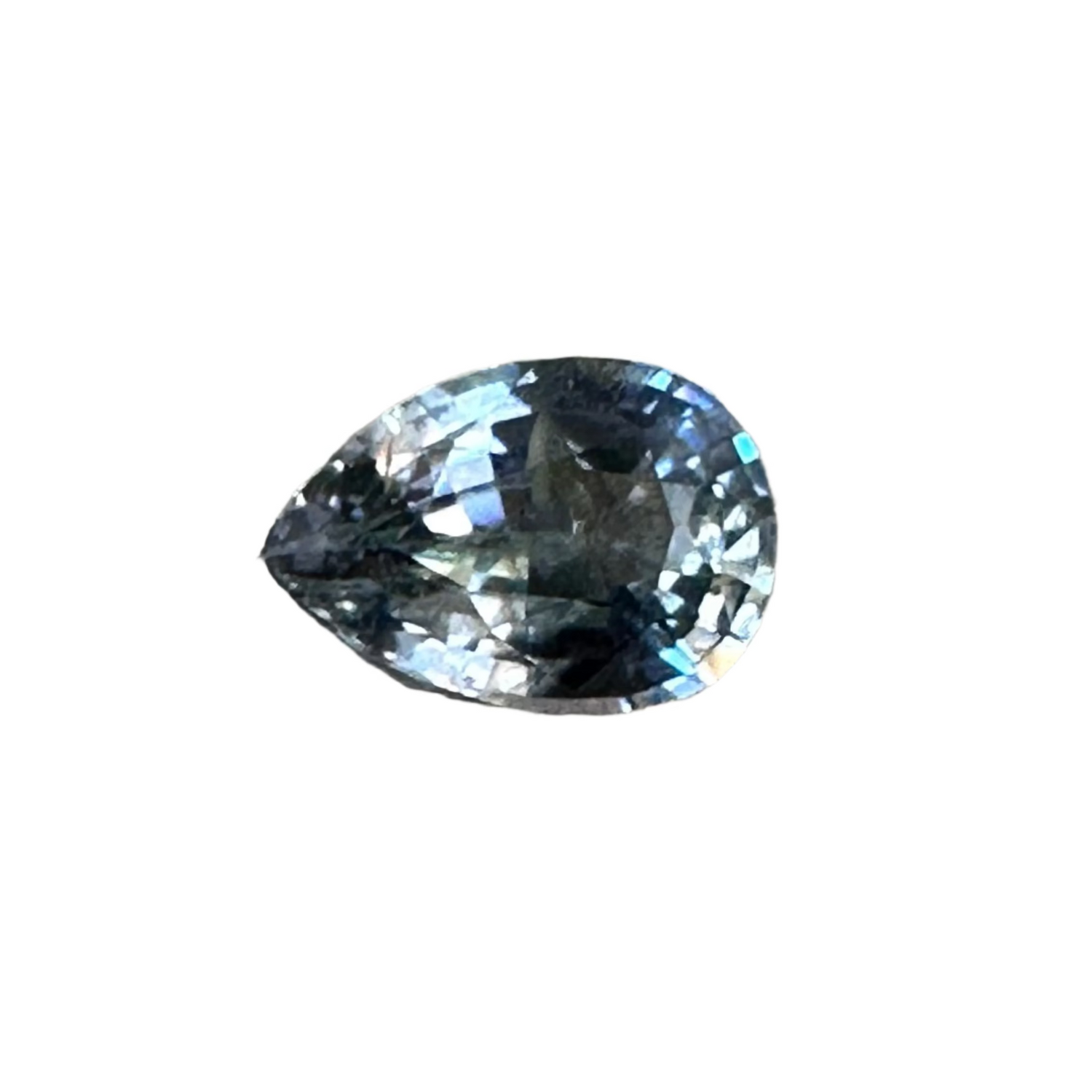 0.97ct Natural Grey Spinel Pear Cut Loose Gemstone from Ceylon – Sapphire Pal