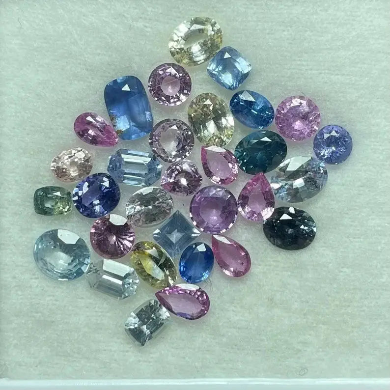Natural Multi Coloured Sapphires Parcel gems-756e