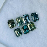 Natural Parti Green Sapphires Set Of Gemstones gems-756e