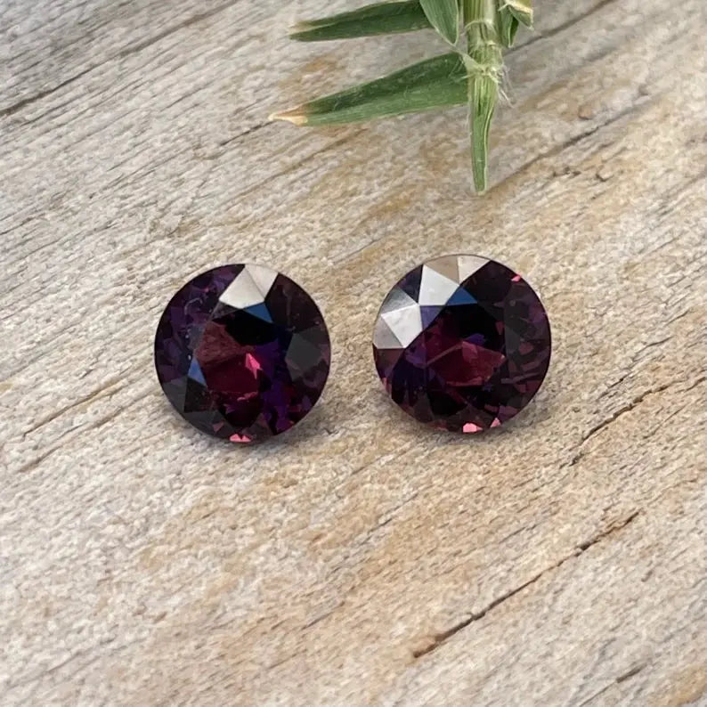 Natural Pinkish Purple Spinel Pair gems-756e