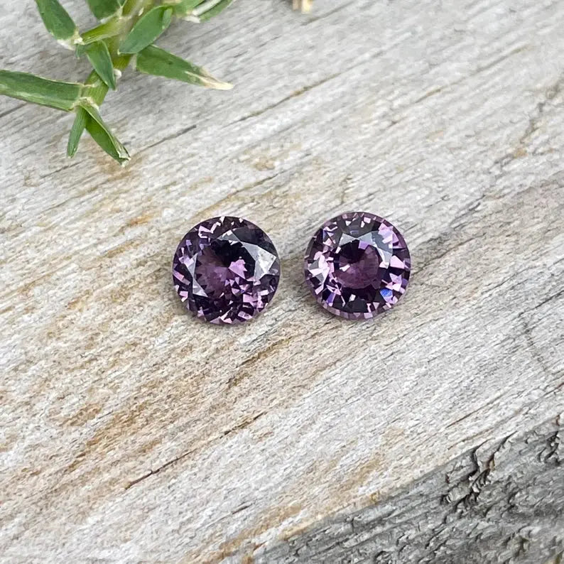 Natural Purple Spinel Pair gems-756e