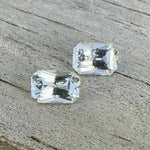 Natural White Sapphire Pair gems-756e