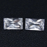 Natural White Sapphires Pair Of Gemstones