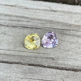Natural Yellow Pink Sapphires Set Of Gemstones