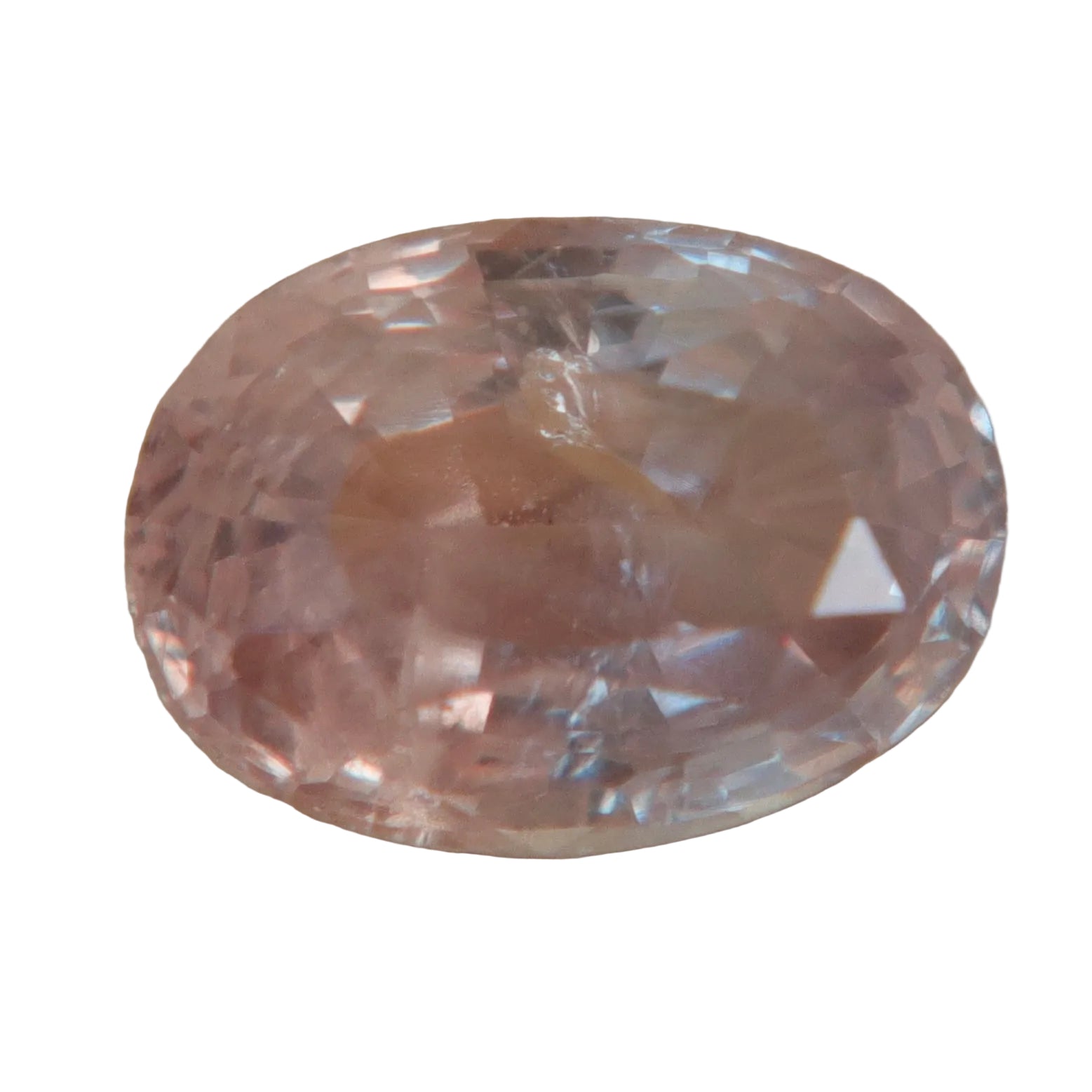 Natural 1.36 carat Ceylon padparadscha sapphire in an oval cut
