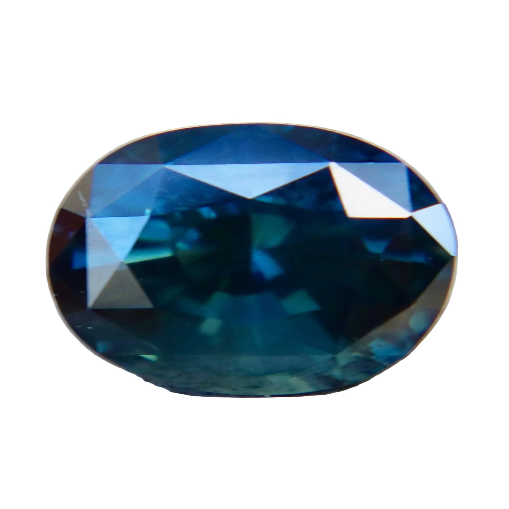 Natural Deep Blue Green Australian Sapphire 2.20ct Oval Cut
