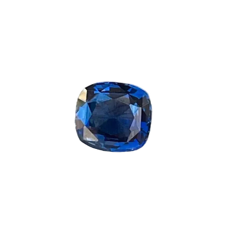 Natural blue Ceylon sapphire, 1.20 carat cushion cut