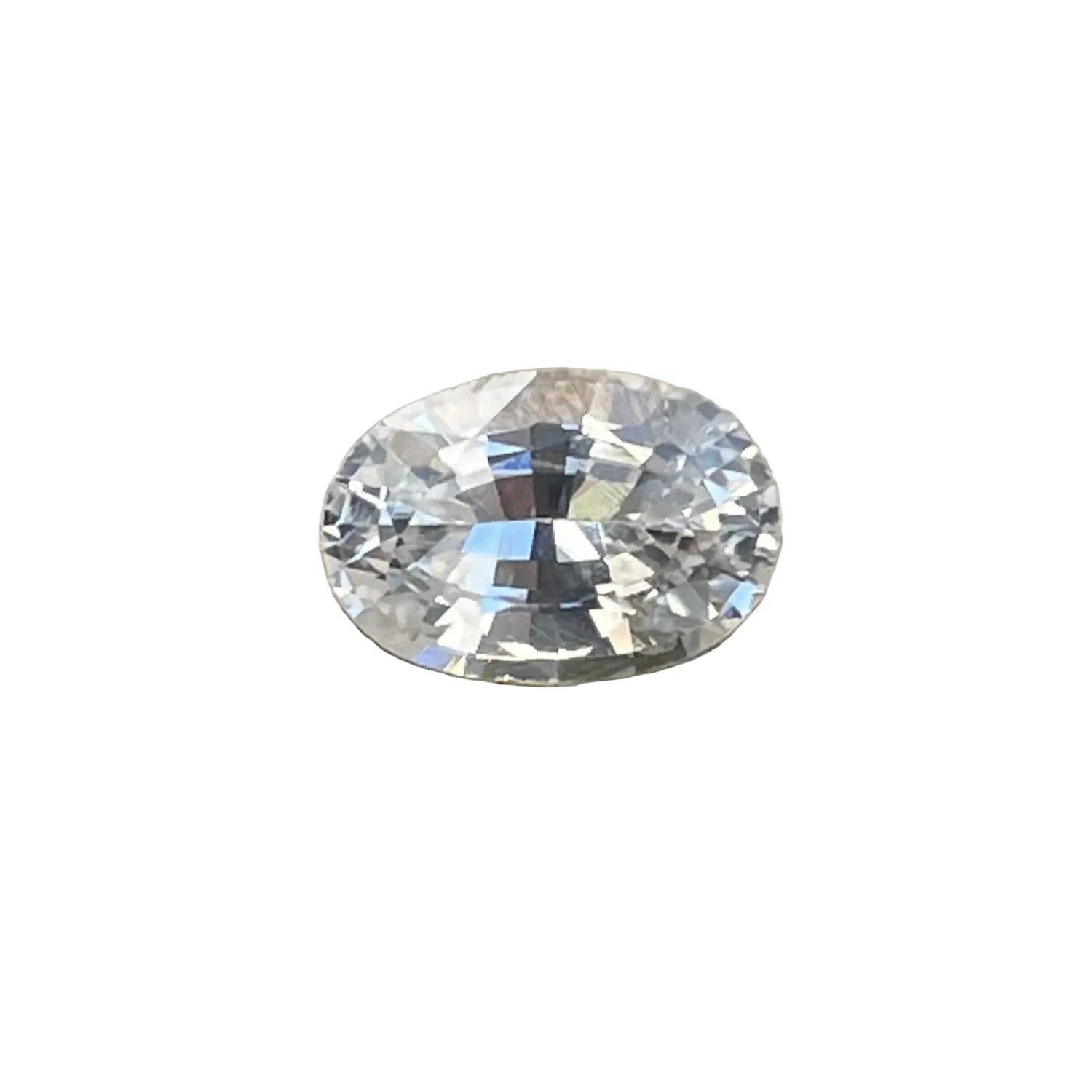 Natural colorless sapphire for a bespoke engagement ring