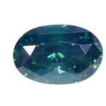 Natural deep blue green Australian sapphire 2.20 carat oval cut