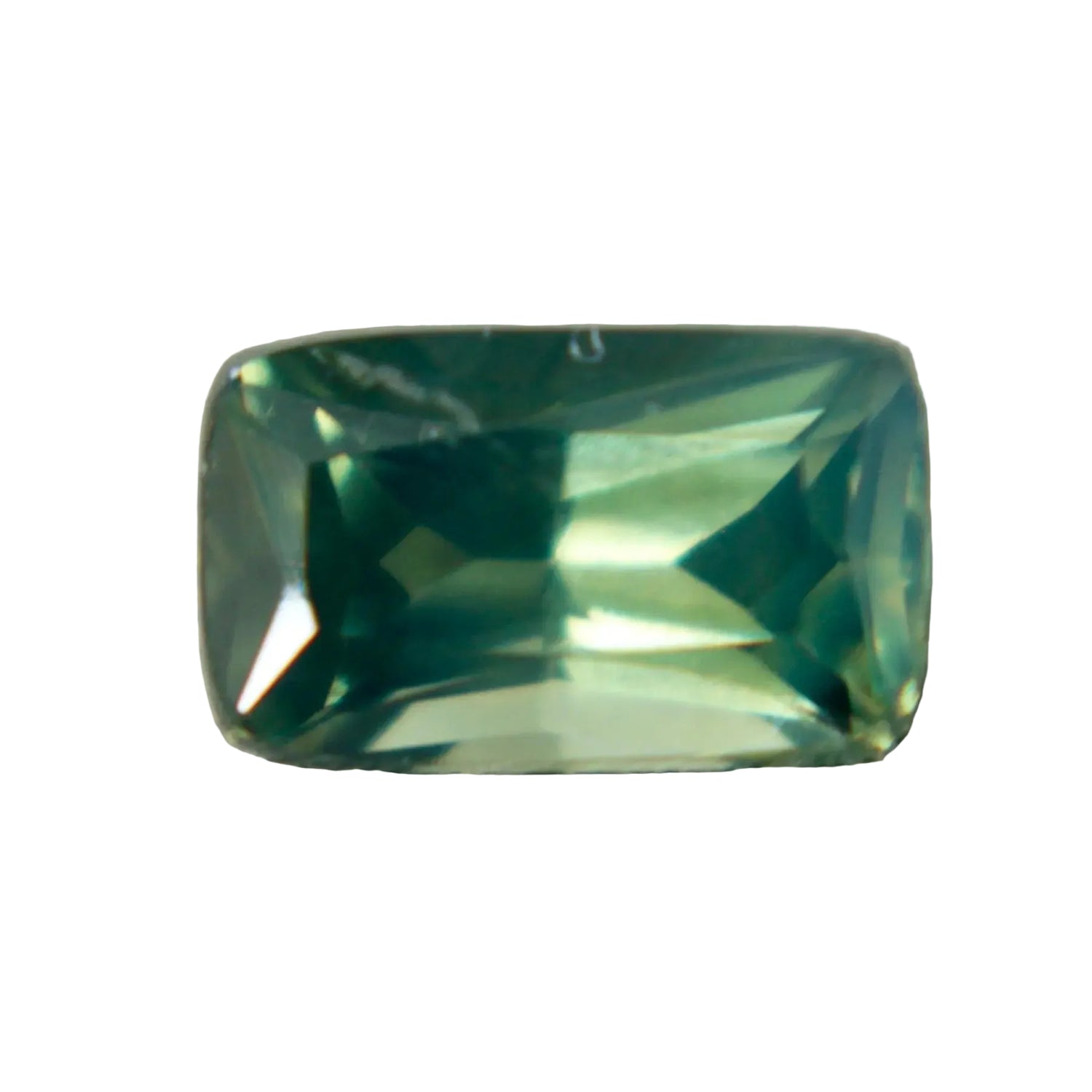 Natural green sapphire 0.52 carat cushion cut from Madagascar