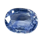 Natural pale blue Ceylon sapphire, 1.64 carat oval cut, face-up view