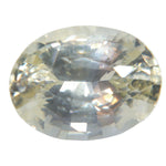 Natural pale yellow Ceylon sapphire 2.65 carat oval cut face-up view