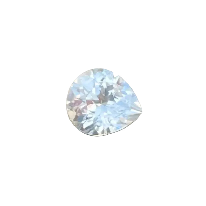 Natural white sapphire for a bespoke engagement ring