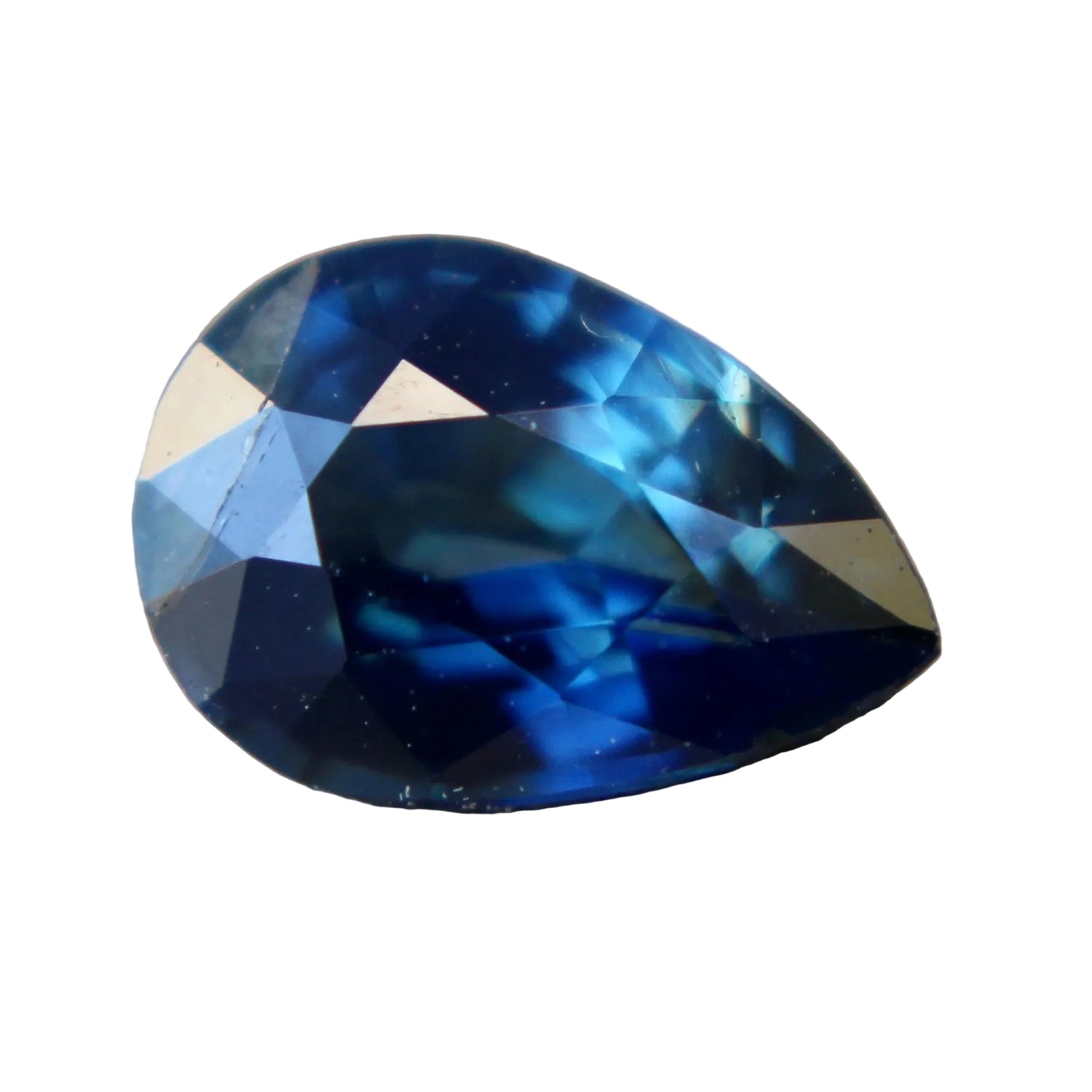 Pear-cut teal sapphire loose gemstone for an engagement ring