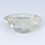 Unheated pale yellow sapphire from Sri Lanka with an elongated oval cut