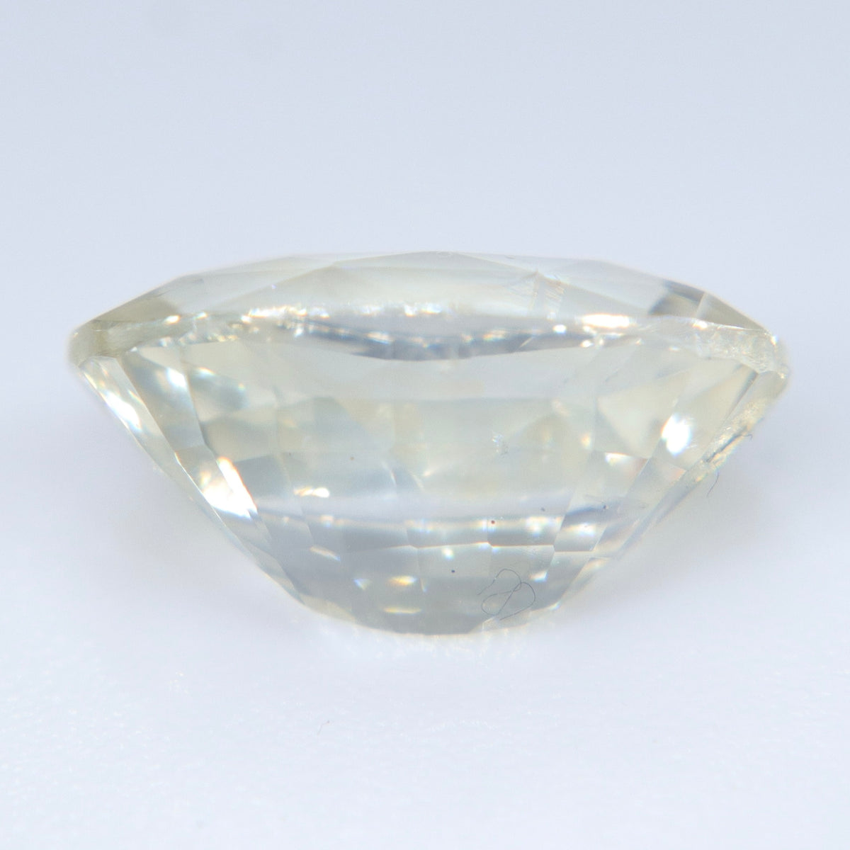 Unheated pale yellow sapphire from Sri Lanka with an elongated oval cut