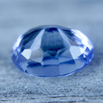 Oval cut natural blue Ceylon sapphire 7.28 x 5.51 mm front view