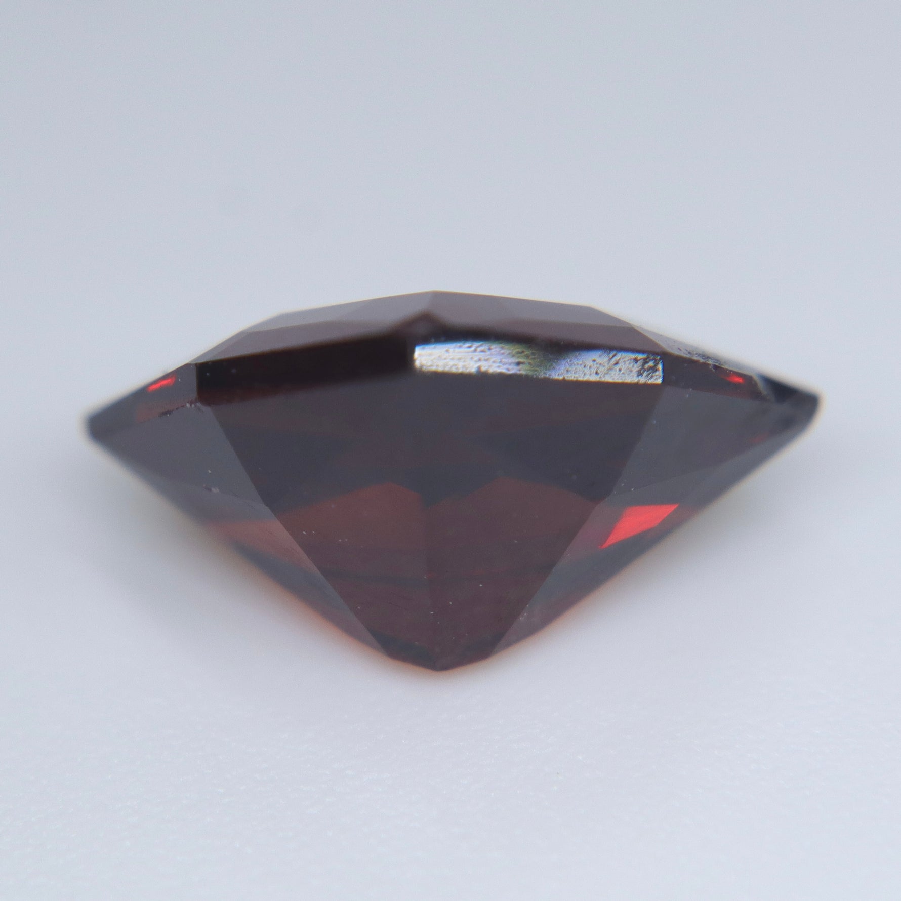Ceylon natural garnet 3.77 carat modified trillion cut faceted gemstone