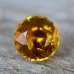 Earth-sourced round yellow sapphire from Ceylon at Sapphire Pal