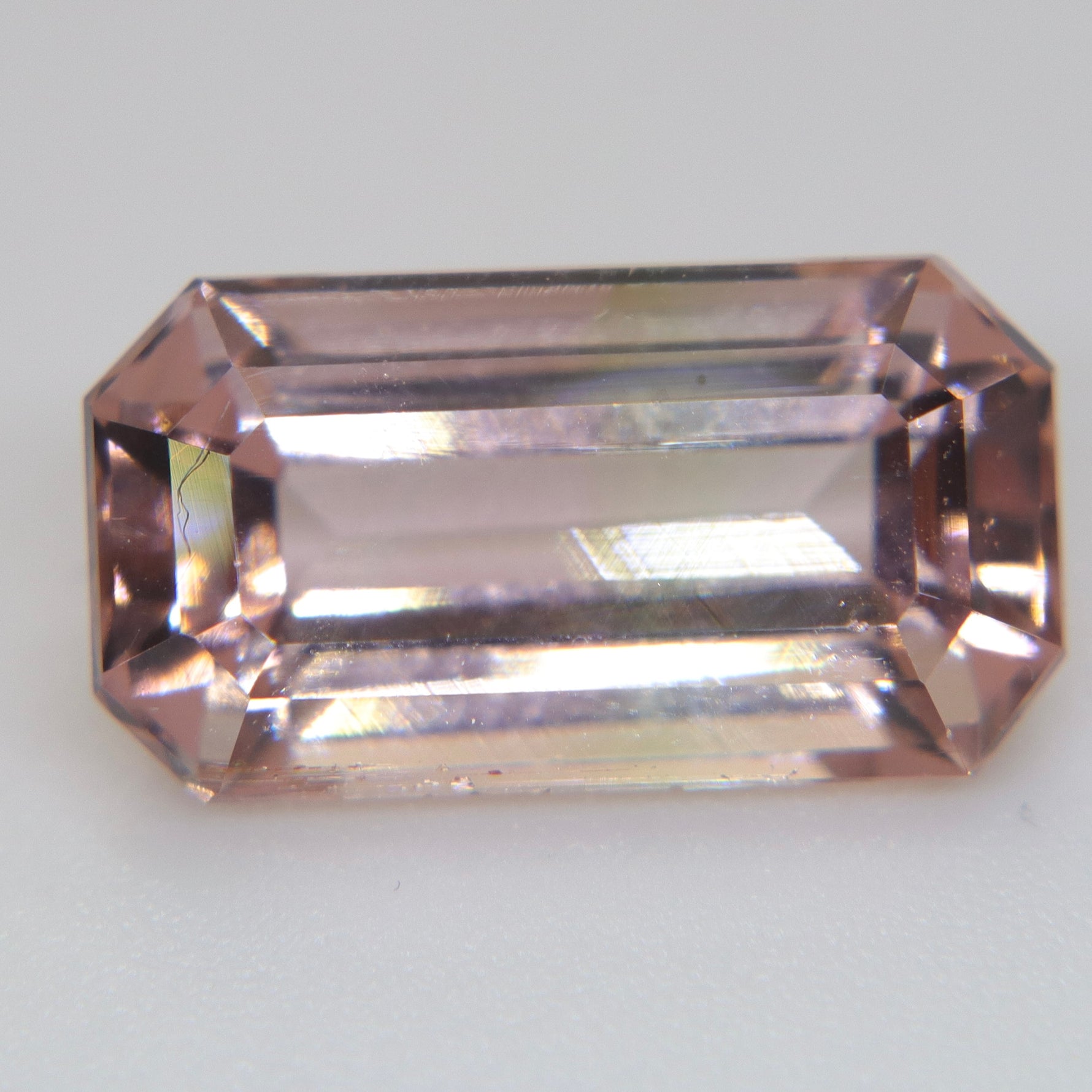 Elongated pale pink tourmaline for bespoke ring or pendant design