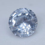 Eye-clean round white sapphire loose gemstone for a custom jewelry setting