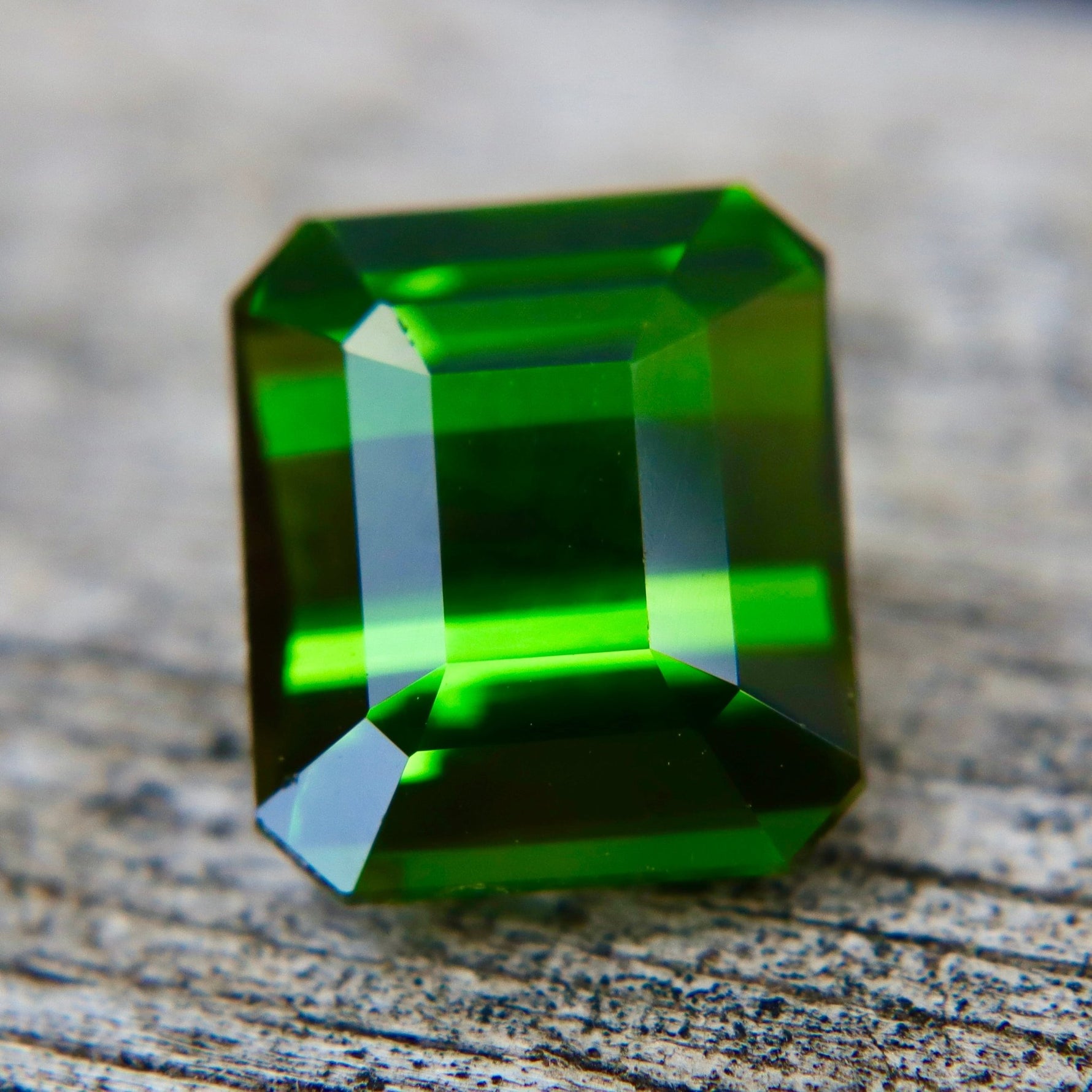 Flawless Natural Green Tourmaline 5.63 Carat Emerald Cut Loose Gemstone for Bespoke Fine Jewelry - Sapphirepal