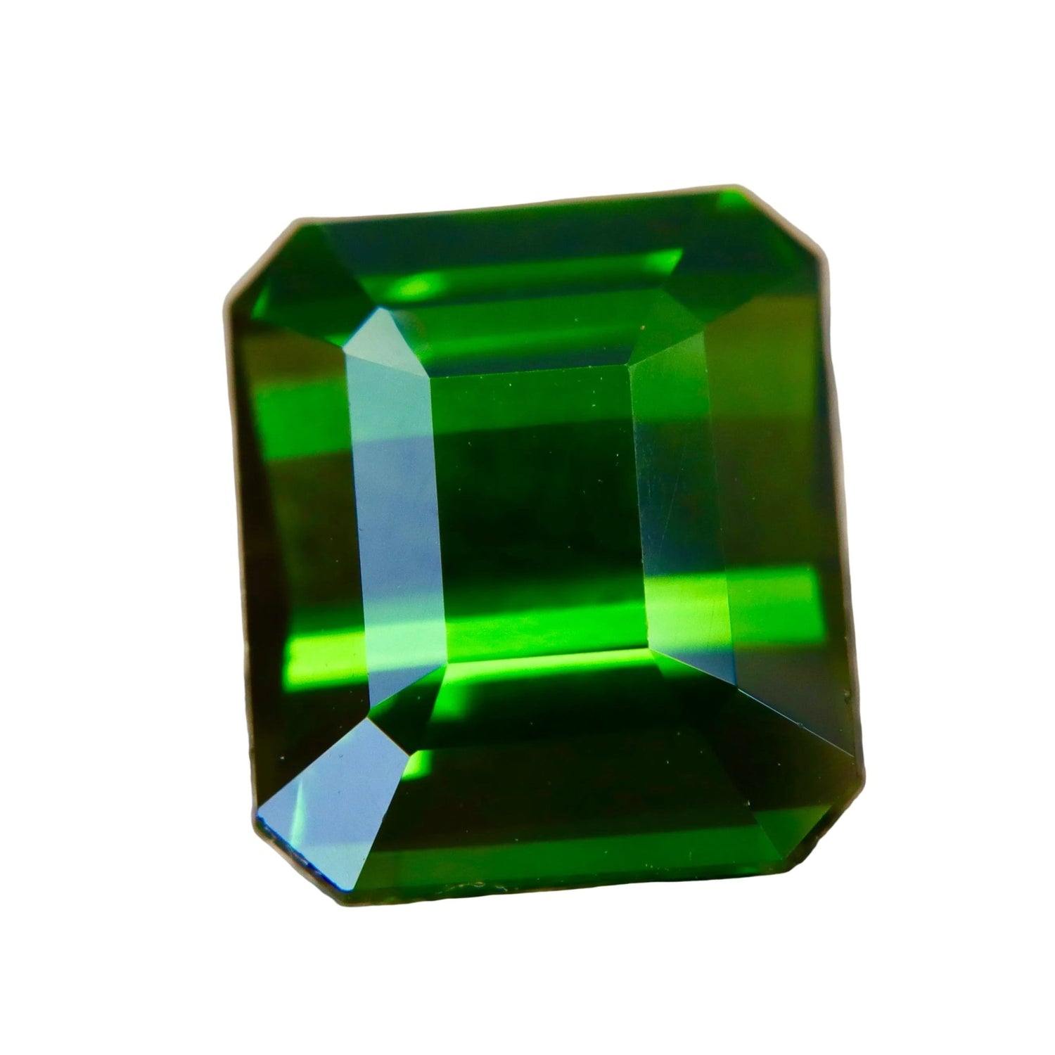 Flawless Natural Green Tourmaline 5.63 Carat Emerald Cut Loose Gemstone for Bespoke Fine Jewelry - Sapphirepal