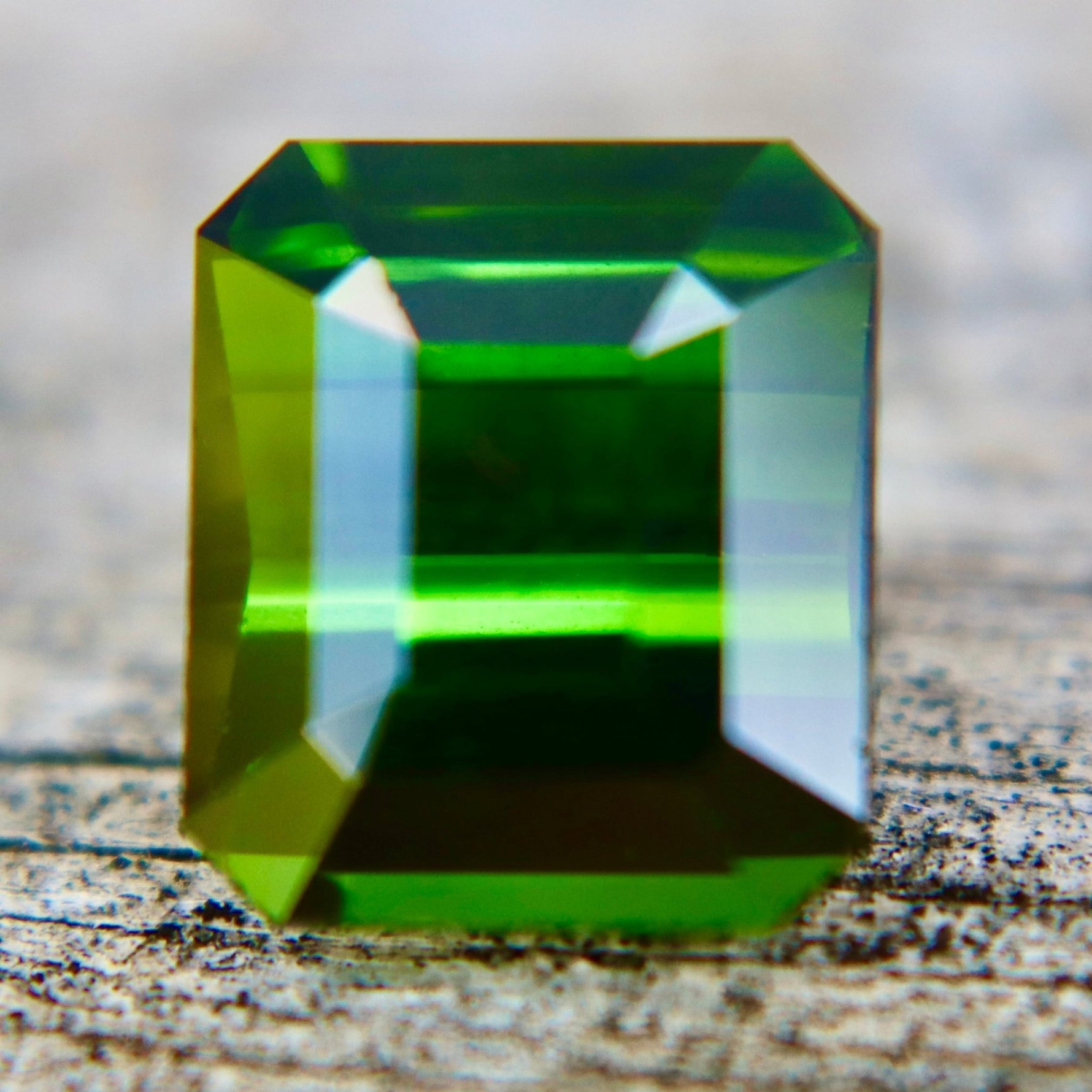 Flawless Natural Green Tourmaline 5.63 Carat Emerald Cut Loose Gemstone for Bespoke Fine Jewelry - Sapphirepal