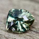 Golden Olive Sapphire – 2.32 Carat Australian Freeform Cut Loose Gemstone - Sapphirepal