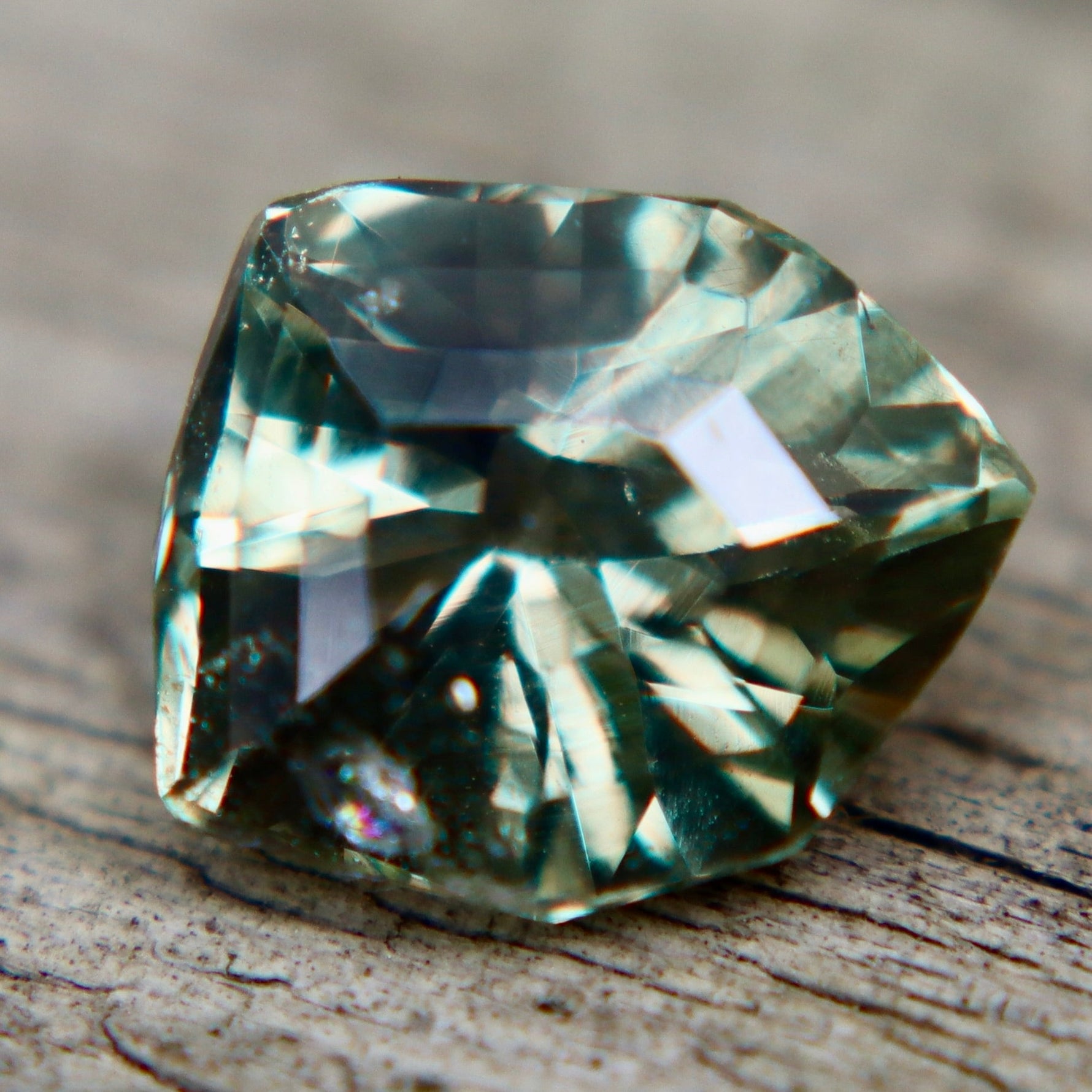 Golden Olive Sapphire – 2.32 Carat Australian Freeform Cut Loose Gemstone - Sapphirepal