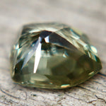 Golden Olive Sapphire – 2.32 Carat Australian Freeform Cut Loose Gemstone - Sapphirepal