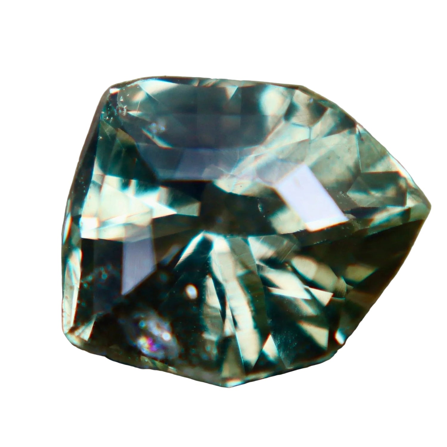 Golden Olive Sapphire – 2.32 Carat Australian Freeform Cut Loose Gemstone - Sapphirepal