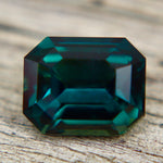 Green sapphire emerald cut gemstone for fine jewelry design