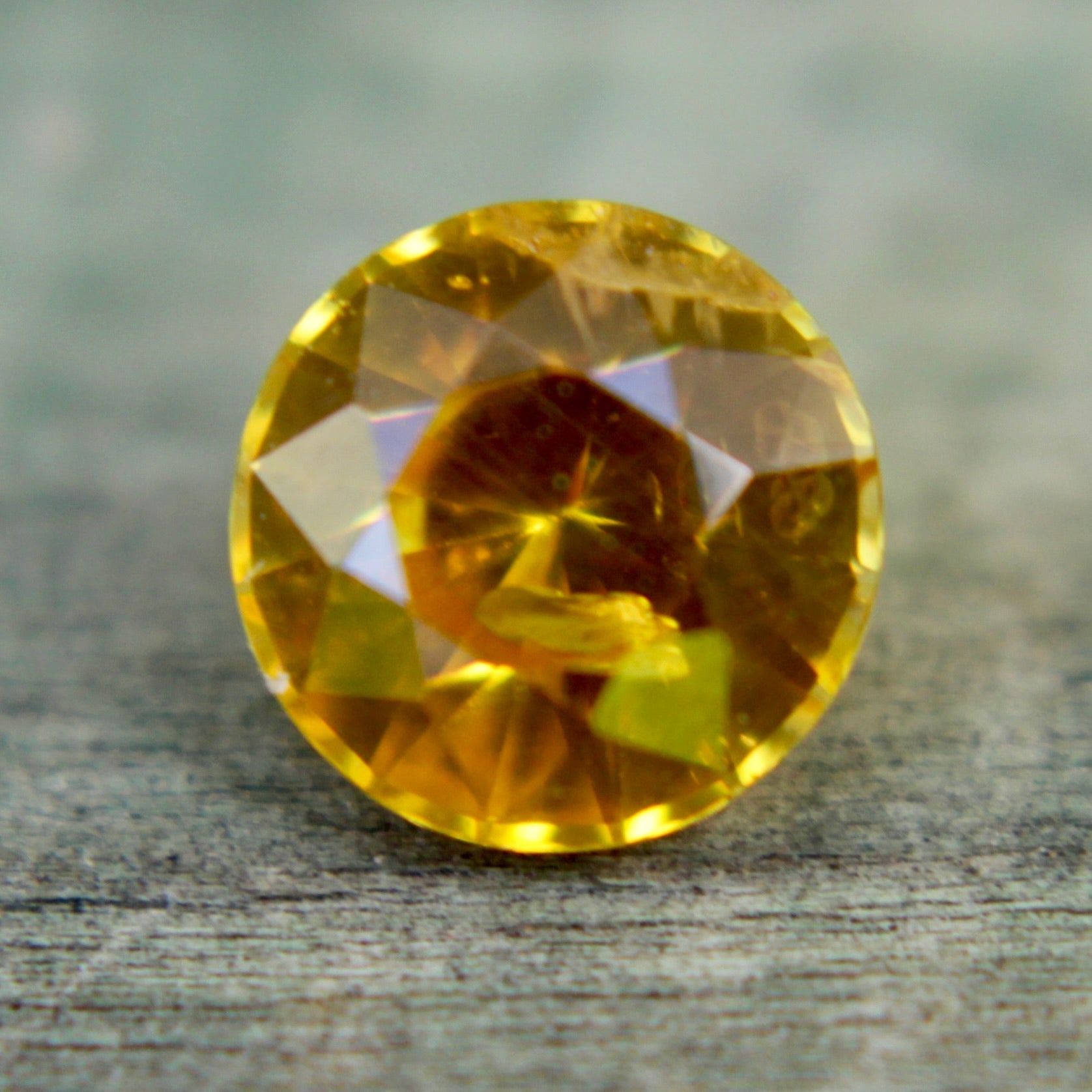 Eye-clean heated natural yellow sapphire 1.23 ct loose gemstone