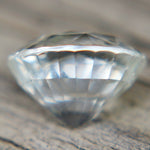 Icy white oval cut sapphire from Ceylon with VS clarity