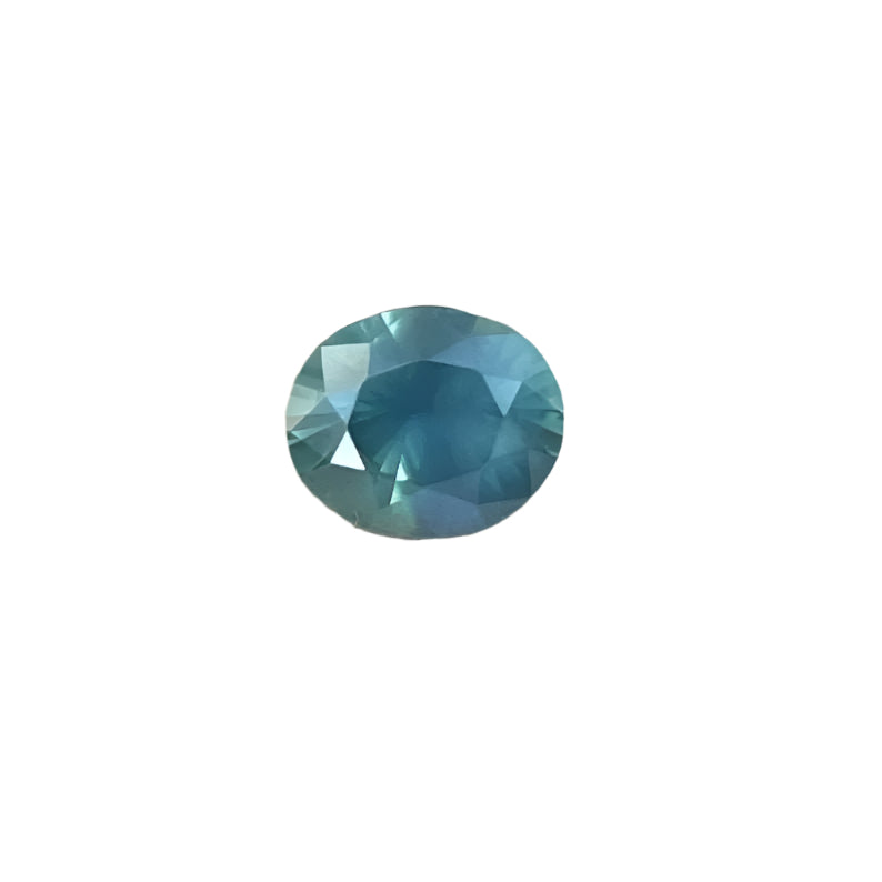 0.84 Carat Loose Parti Sapphire – Oval Cut Untreated Bi-Colored Gemstone from Madagascar

