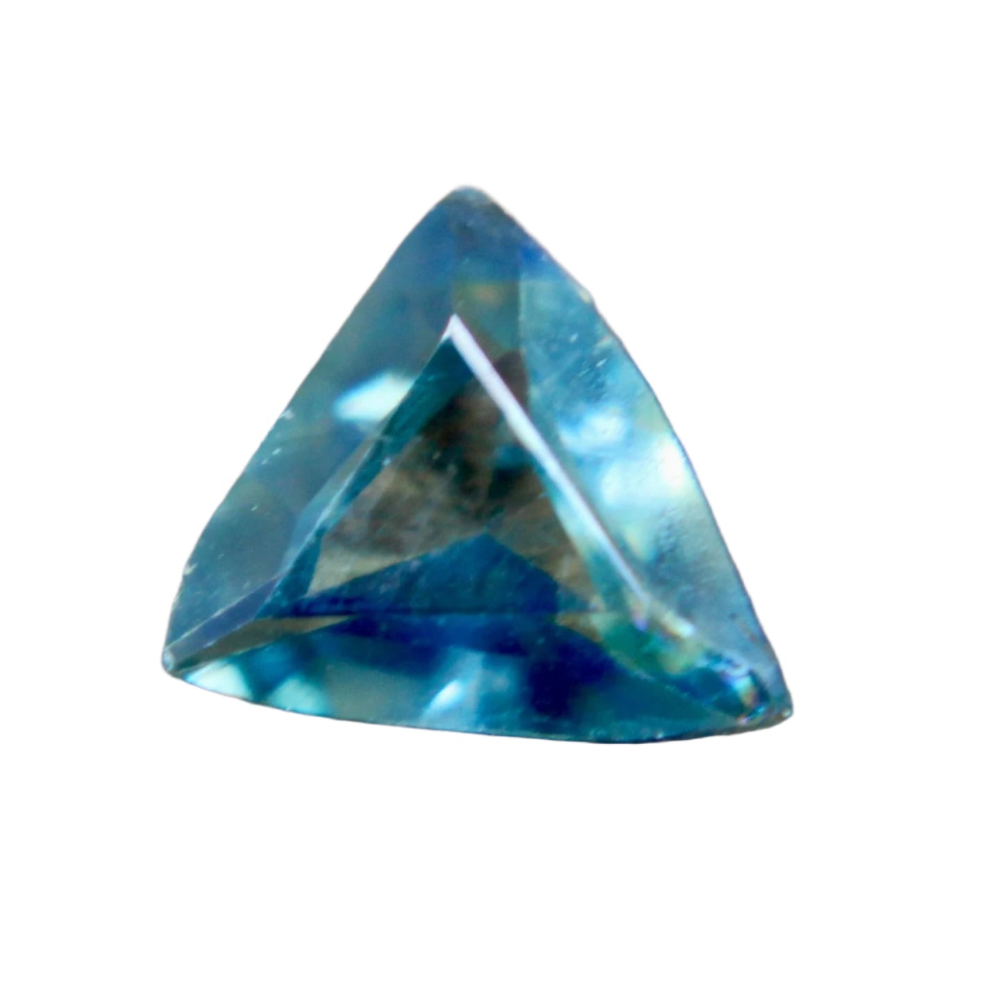 0.47 Carat Loose Parti Sapphire – Trillion Cut Natural Bi-Colored Gemstone from Madagascar

